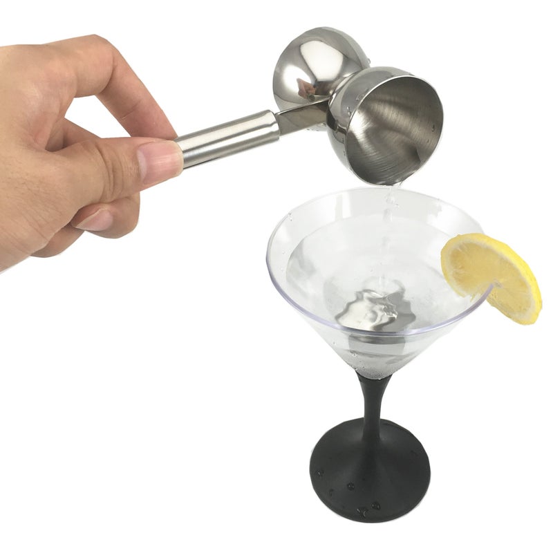 i Kito Double Jigger Stainless Steel Cocktail Measuring Cup with Handle - Image 3